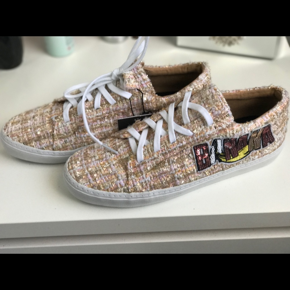 Zara knit banana sneakers 39